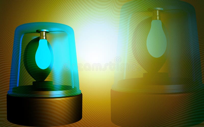 Emergency alarm lamp royalty free illustration