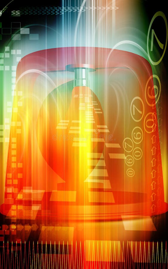 Emergency alarm lamp vector illustration