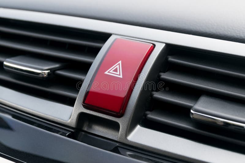Emergency Button in the Car. Stock Image Image of push, triangle