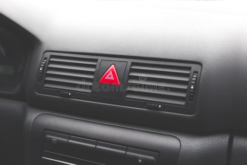 Emergency Button on the Car Dashboard Stock Photo Image of auto