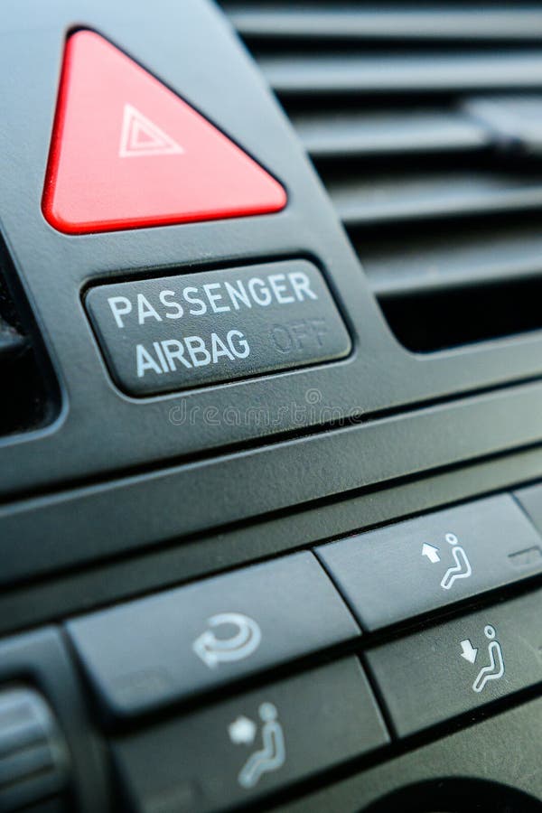 Buttons for Adjusting the Air Flow in the Car. Emergency Button in the