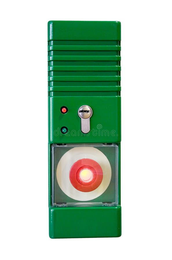 Emergency Button w/ Path (Front View) royalty free stock image