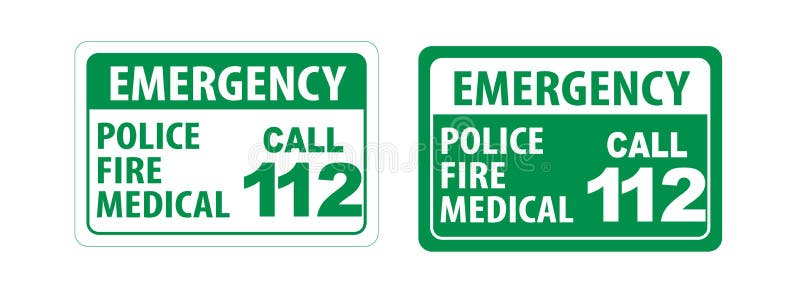 Emergency call sign vector illustration