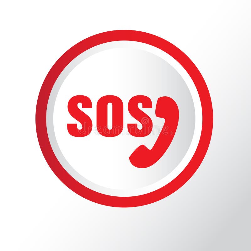 Emergency call sign vector illustration