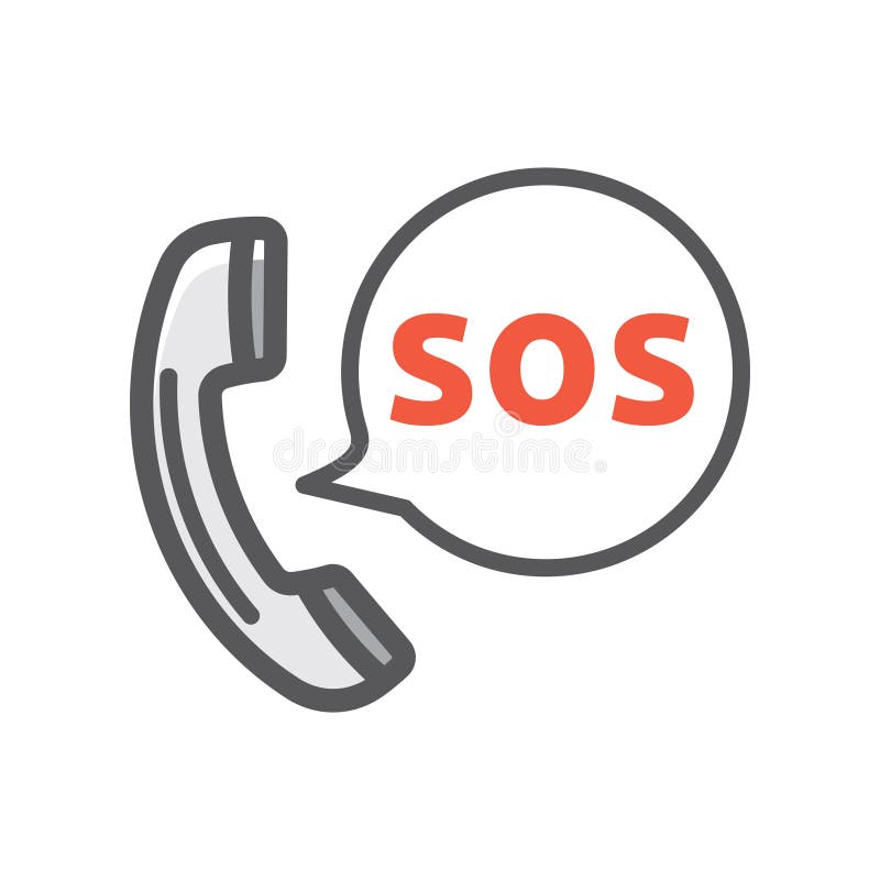 Emergency call sign royalty free illustration