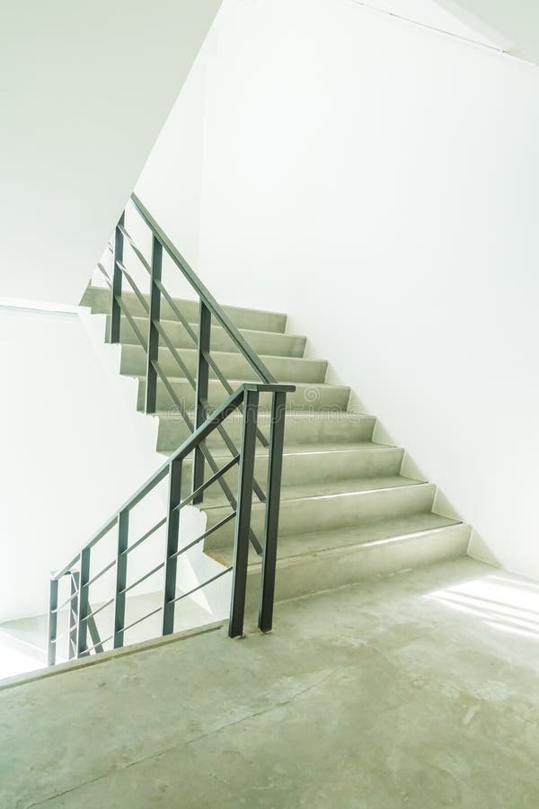 Emergency and Evacuation Exit Stair Stock Image Image of interior