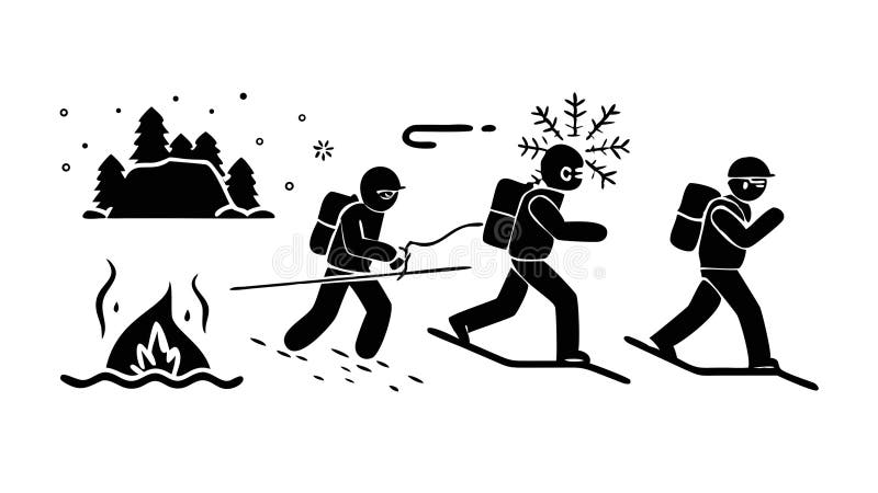 Emergency Evacuation Icon, Fire Safety Management, vector design Generative AI royalty free illustration