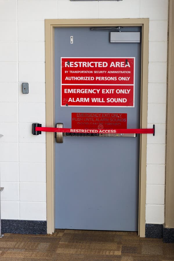 Restricted Access Door Picture. Image 82951354