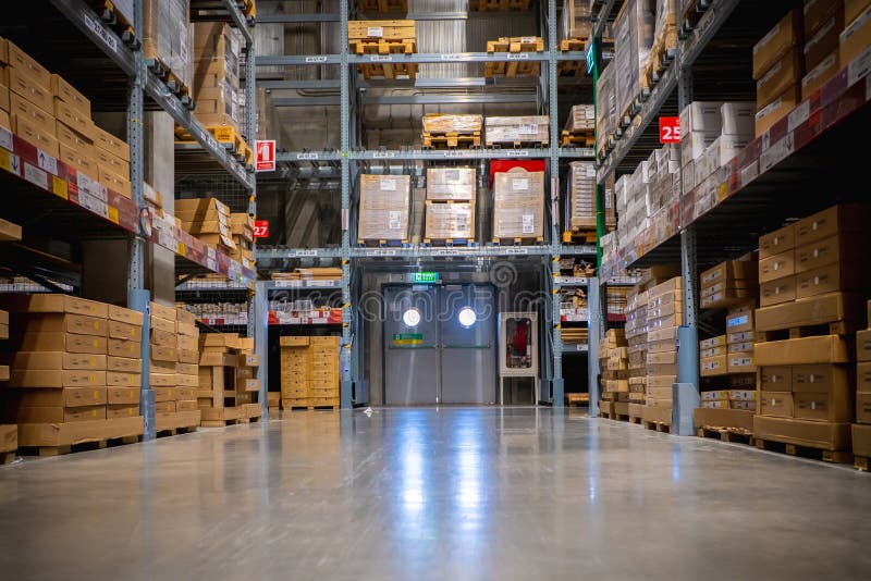 Emergency Exit in IKEA`s Warehouse Editorial Photo Image of icon