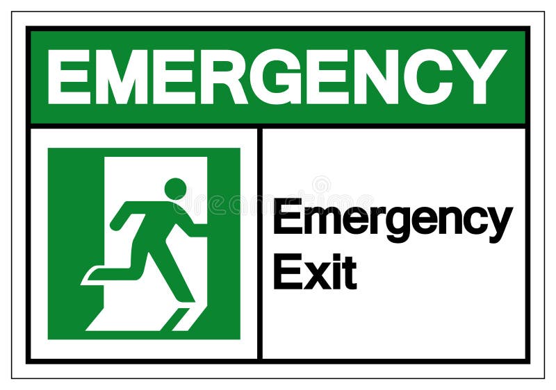 Emergency Exit Symbol Sign Vector Illustration Isolate On White Background Label Eps10 Stock Vector Illustration Of Eps10 Help