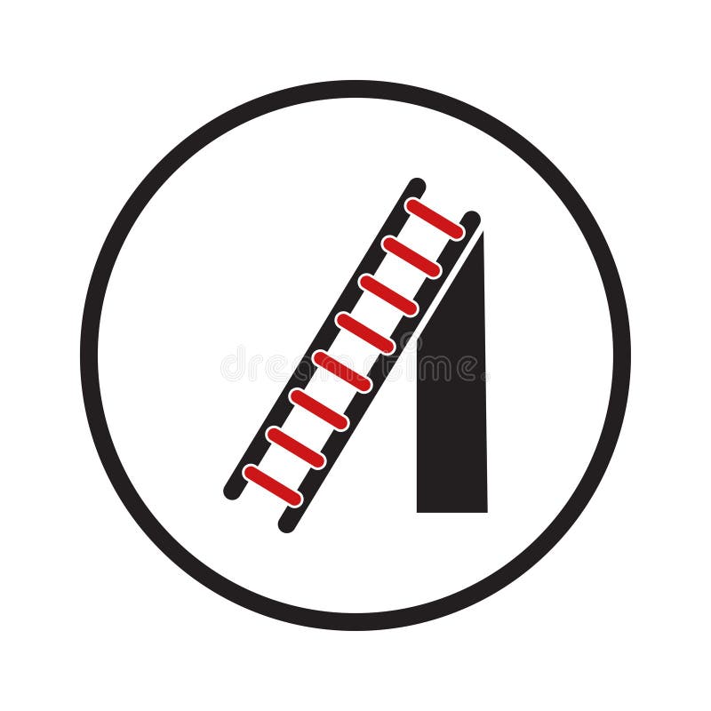 Emergency fire stairs icon stock vector. Illustration of color 257336578