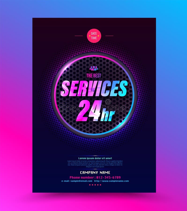 Emergency 24hr services royalty free illustration