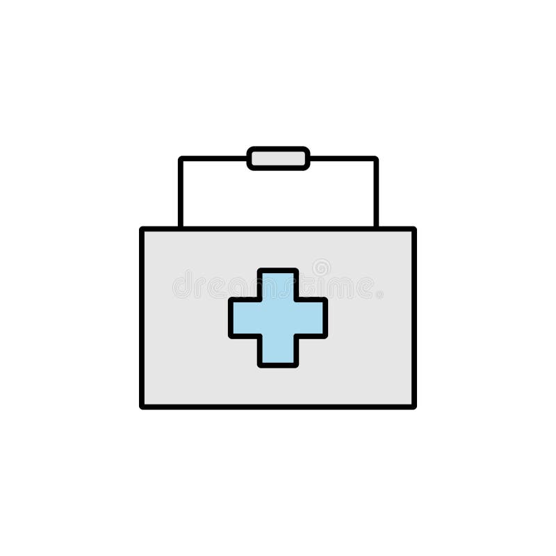 Emergency Kit, Hospital, Health Care, Medical, Medicines Line Colored Icon.  Signs, Symbols Can Be Used for Web, Logo, Mobile App, Stock Illustration -  Illustration of help, element: 228181665