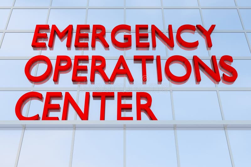 EMERGENCY OPERATIONS CENTER Concept Stock Illustration  Illustration