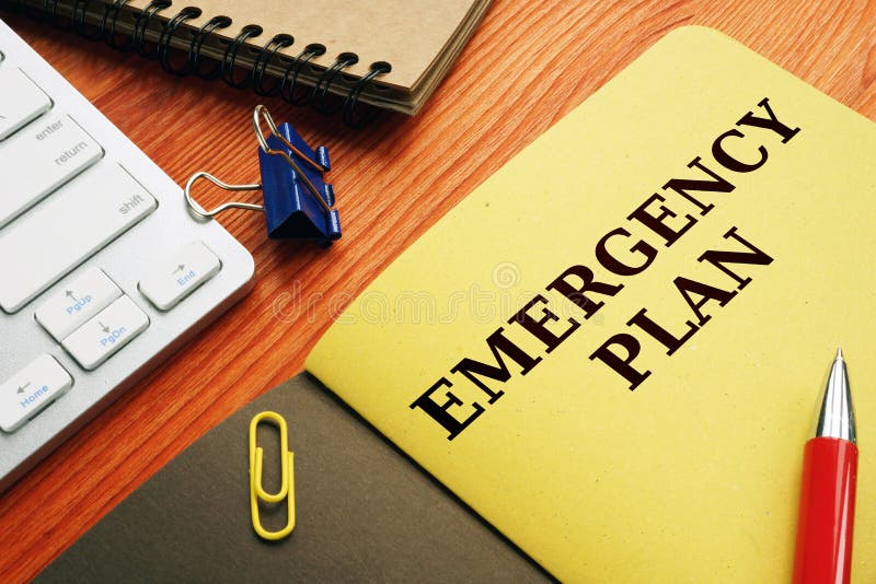 Emergency plan or Disaster Preparedness. stock image