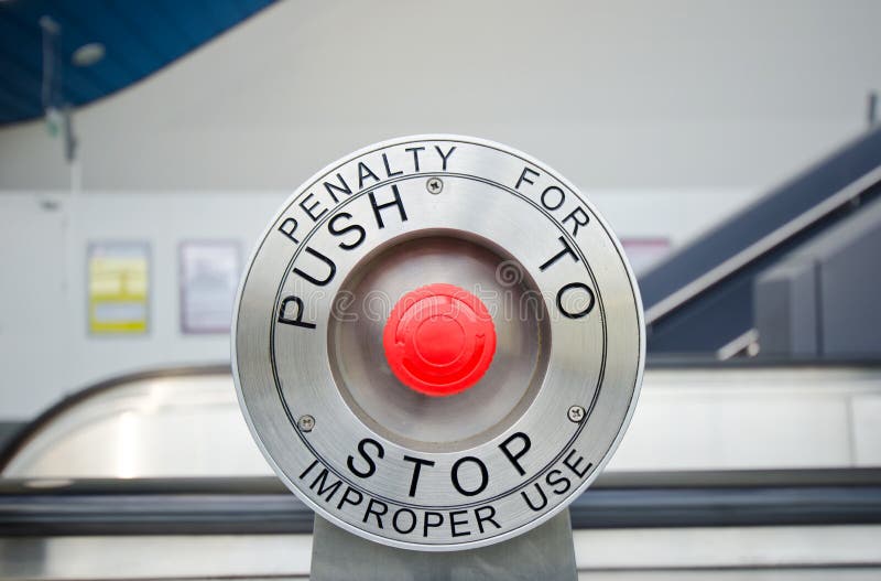 Red stop button