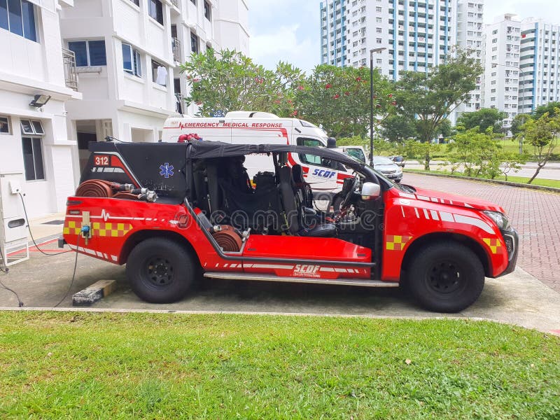 Emergency Service Singapore Fire Truck Editorial Image Image of