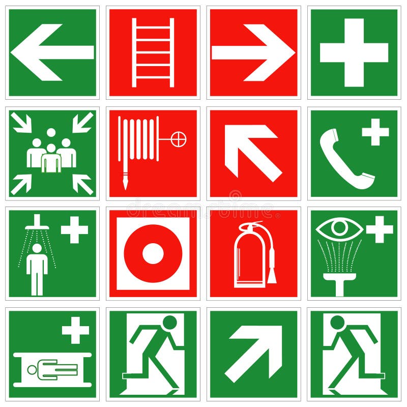 Emergency signs vector illustration Emergency signs vector illustration