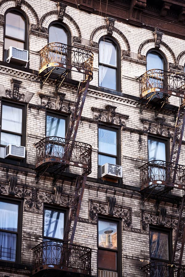 Emergency Staircases in Manhattan, New York City Stock Image Image of