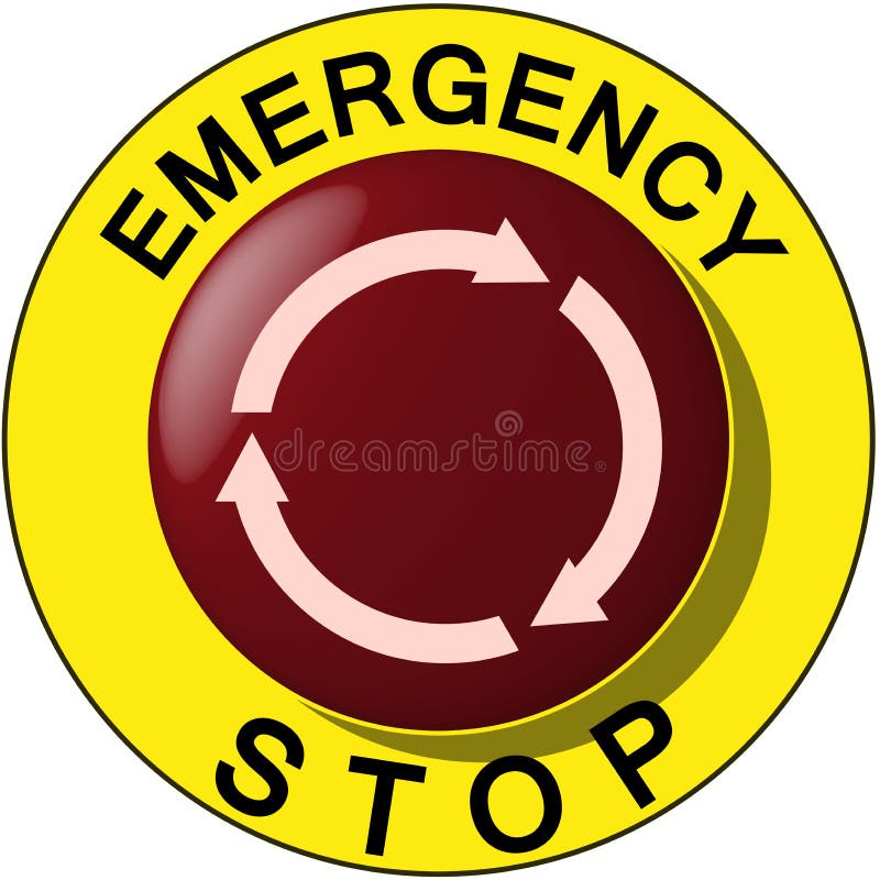 Emergency stop stock vector. Illustration of alarm, press 42321555