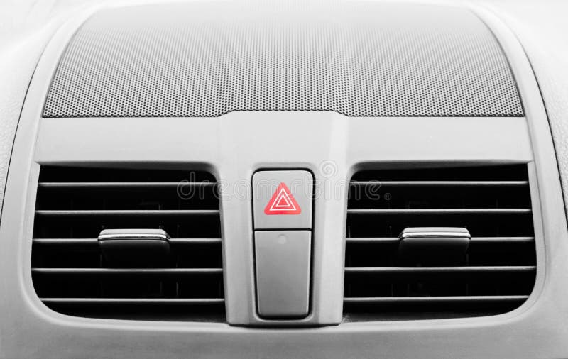 Emergency Stop Button in the Passenger Compartment Stock Photo Image