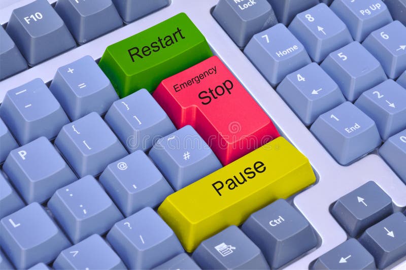 Emergency stop, pause & restart on keyboard