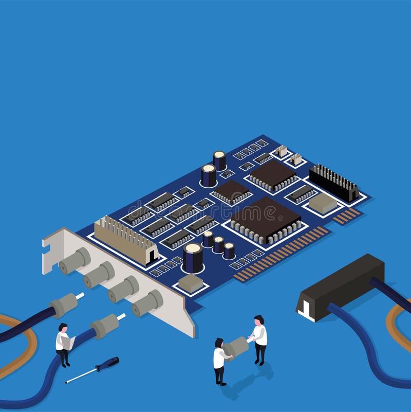 Emergency technical assistance royalty free illustration