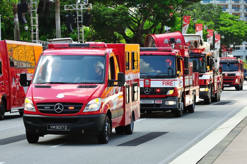 Emergency vehicles at NDP 2010