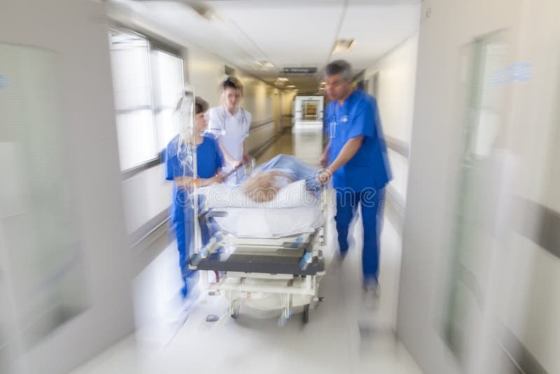 Emergenza paziente dell'ospedale della barella della barella del mosso