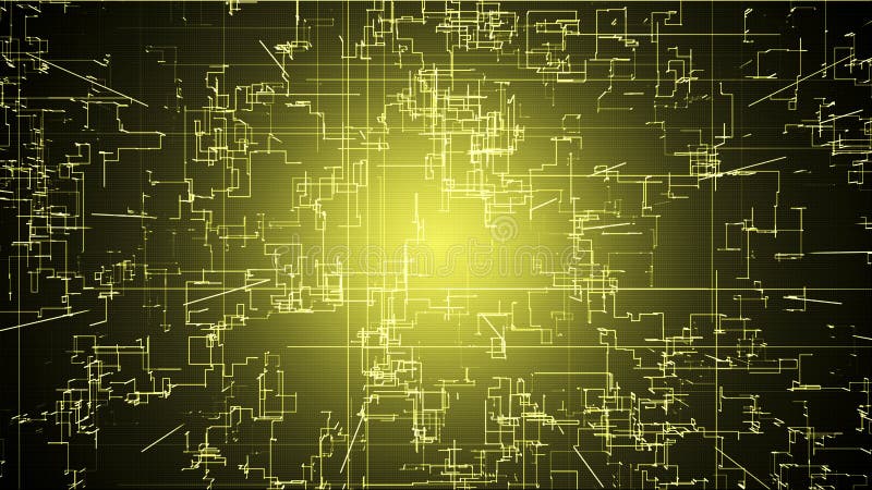 Emerging connections, conductors and neural signals over graduated glowing background stock illustration