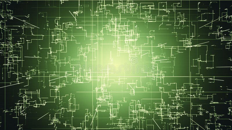 Emerging connections, conductors and neural signals over graduated glowing background royalty free illustration