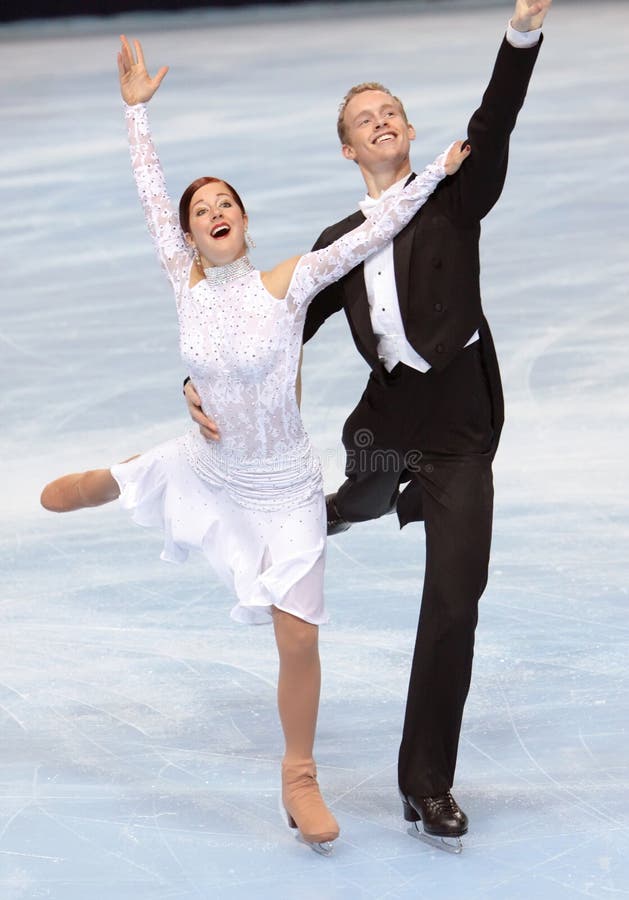 PARIS - OCTOBER 16: Emily SAMUELSON and Evan BATES of USA perform compulsory dance at Eric Bompard Trophy October 16, 2009 at Palais-Omnisports de Bercy, Paris, France. PARIS - OCTOBER 16: Emily SAMUELSON and Evan BATES of USA perform compulsory dance at Eric Bompard Trophy October 16, 2009 at Palais-Omnisports de Bercy, Paris, France.