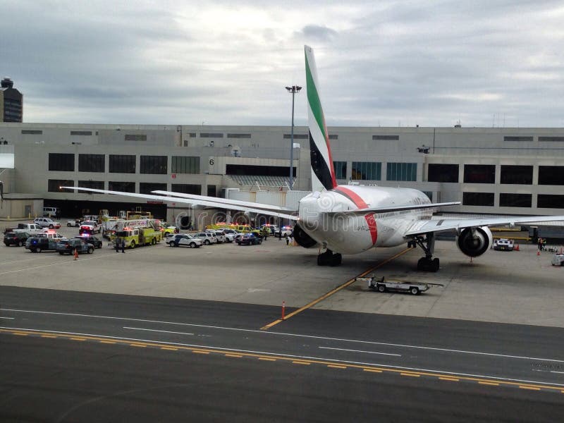 Emirates Flight EK 237 Under Quarantine at Boston Airport Editorial