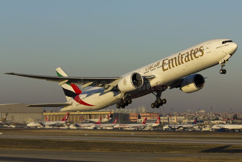 Emirates plane take off