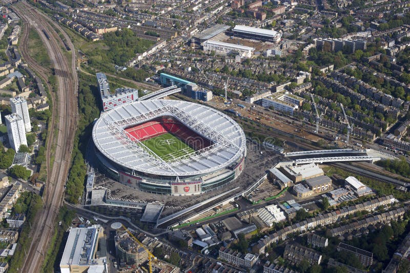 Emirates Stadium editorial photography. Image of aerial 18396822
