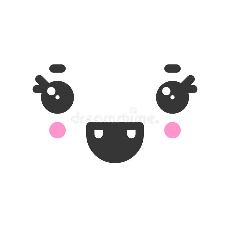 Kawaii desenhos animados emoticons coloridos conjunto vector