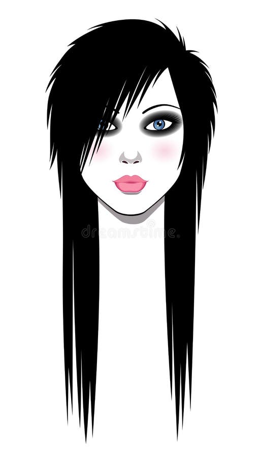 Emo Girl Stock Vector Illustration Of Lips Avatar Female 16014337
