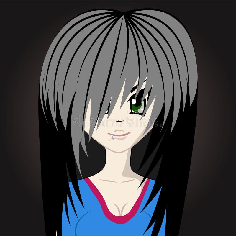 Emo Mädchen lizenzfreie abbildung Emo Mädchen lizenzfreie abbildung