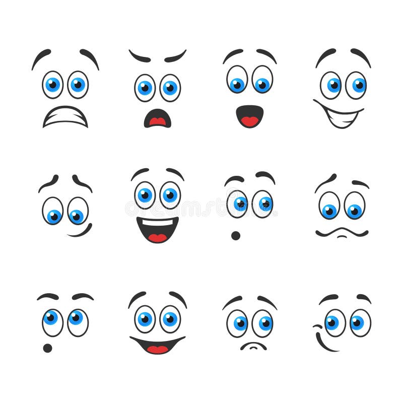 Emociones con los ojos azules libre illustration Emociones con los ojos azules libre illustration