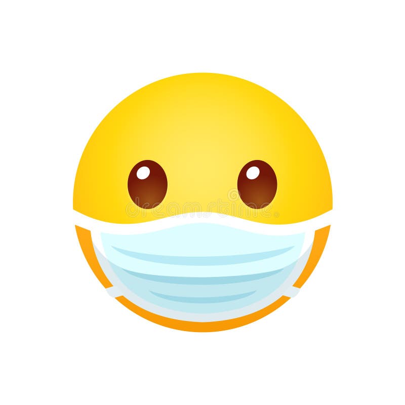 Emoji dans le masque protecteur illustration de vecteur