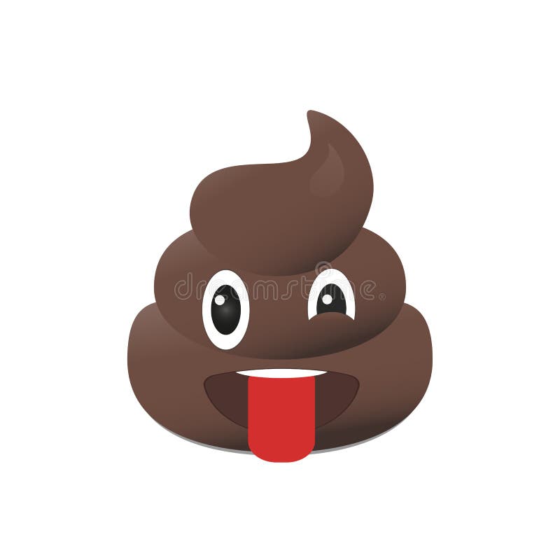 Emoji de la mierda Emoticon de Poo Cara del impulso aislada ilustración del vector Emoji de la mierda Emoticon de Poo Cara del impulso aislada ilustración del vector