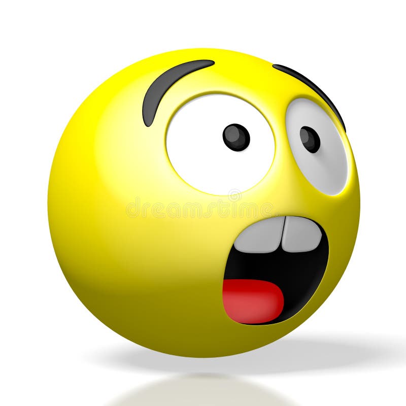 Emoji/ Emoticon - Sad/ Scared/ Shock - 3D Rendering Stock Illustration -  Illustration of mood, comic: 163342295