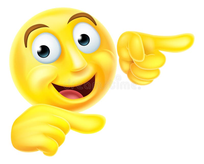Emoji Emoticon Smiley Pointing Stock Vector Illustration Of Icon Emogi 58249077