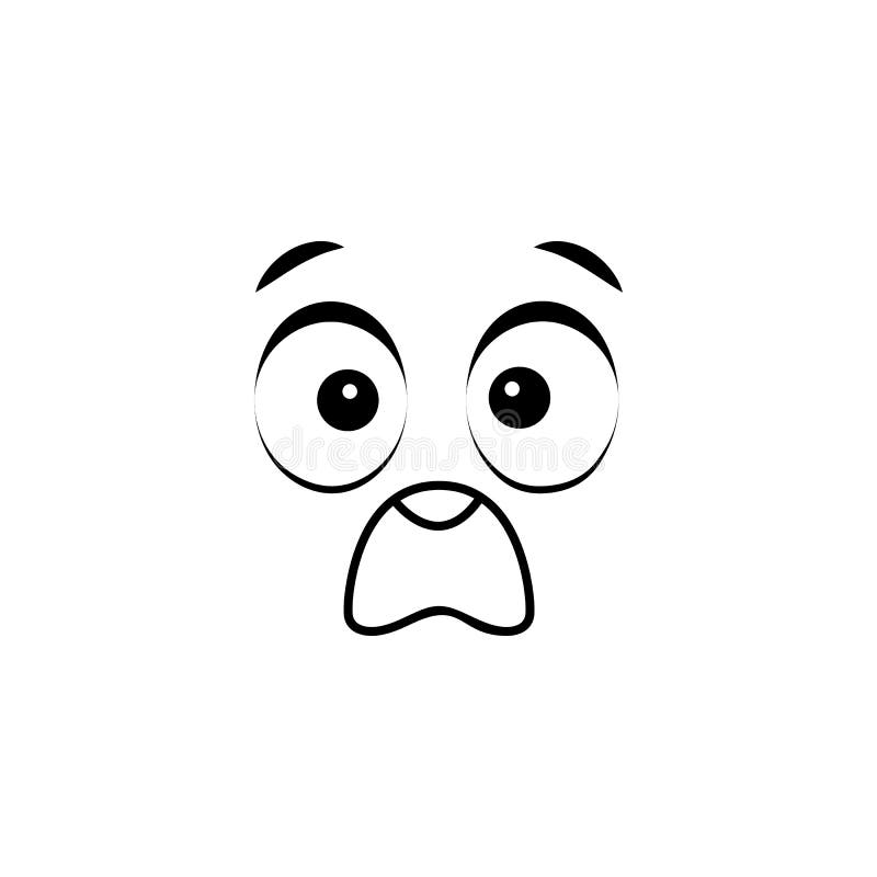 Emoji, Fear Icon. Simple Line, Outline of Cartoon Face Icons for Ui and Ux,  Website or Mobile Application Stock Illustration - Illustration of afraid,  line: 165028038