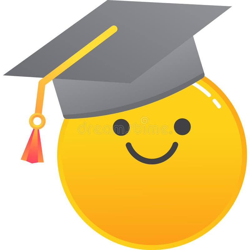 Happy Graduation Smiley Face Graduate Cap Button Stock Vector ...