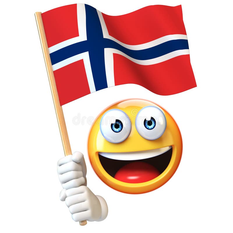 Norwegian Emoji Flag Label Of Product Made In Norway Stock Vector Illustration Of Bendera Flag