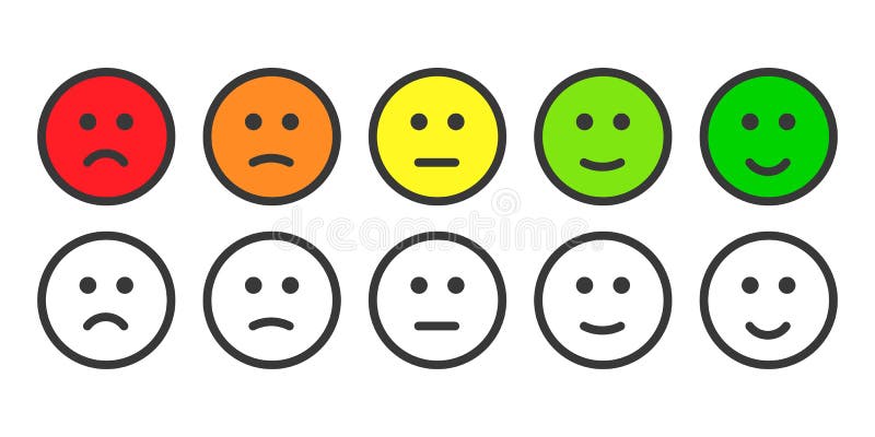 Emoji Faces Icons Vector Design Bad Stock Vector (Royalty Free