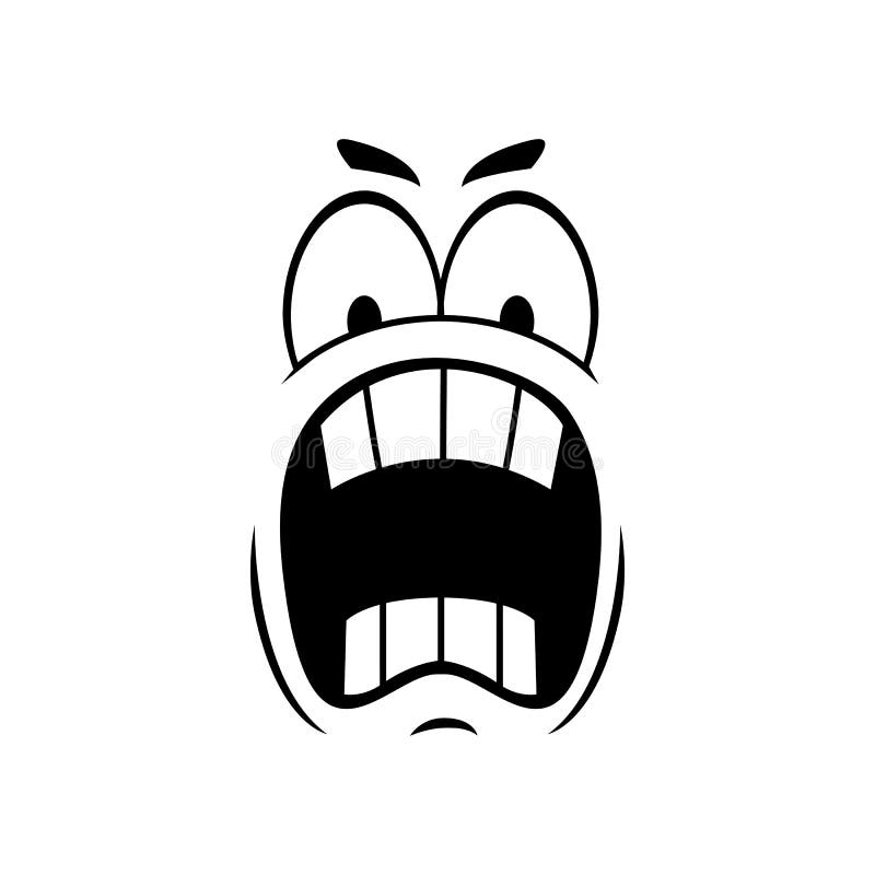 Isolated Sticker Of Scared Face Cartoon Emoji. 24556502 Vector Art at Vecteezy