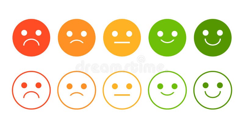 Emoji Faces Icons Vector Design Bad Stock Vector (Royalty Free