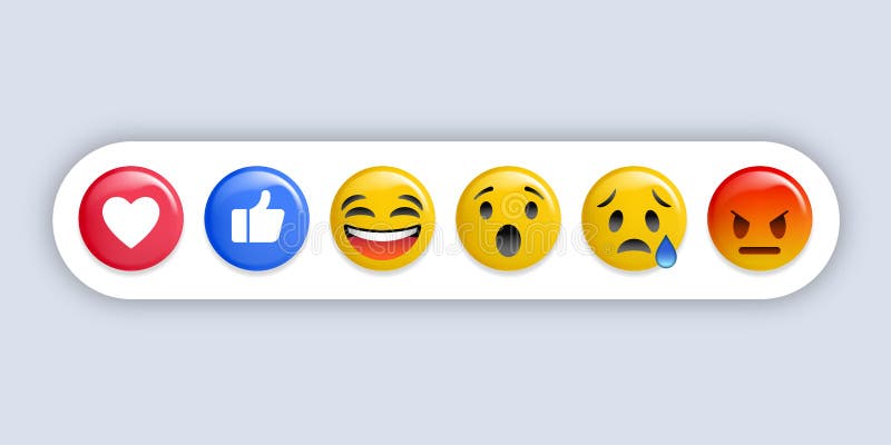 Emoji reakcje - set różni emoticons wektor ilustracja wektor Emoji reakcje - set różni emoticons wektor ilustracja wektor